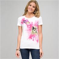 花柄プリント T シャツ, マルチ, medium