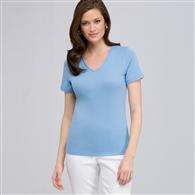 半袖 V ネック T シャツ, クリアスカイ, medium