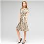Tie Front Animal Print Dress, New Rattan Multi, small
