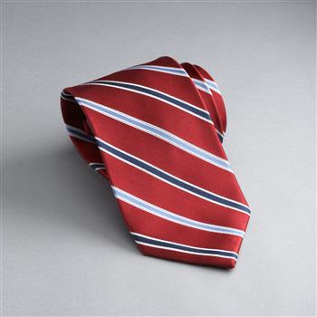 ストライプ地シルクタイ, レッド, large