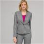 One Button Flat Front Jacket, Ink & White, small