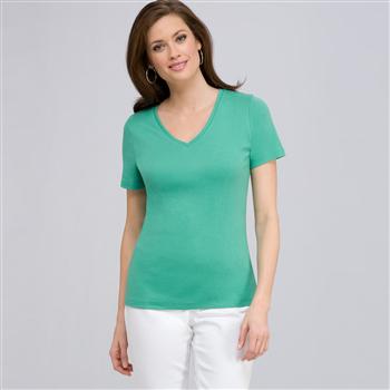 半袖 V ネック T シャツ, シーグラス, large
