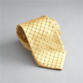 チェック地シルクタイ, イエロー, large