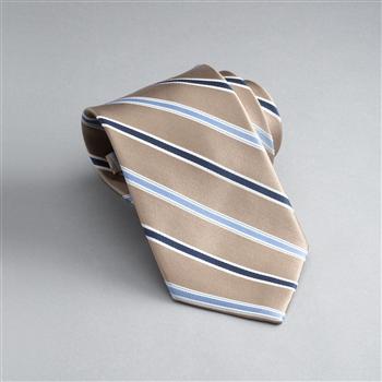 ストライプ地シルクタイ, ブラウングレー, large