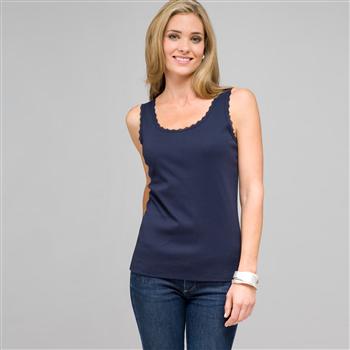 レーストリムタンクトップ, スイスネイビー, large