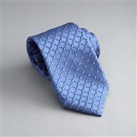 チェック地シルクタイ, コバルト, medium