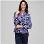 Paisley Notch Collar Button Down Shirt, Blue Fox Multi, small